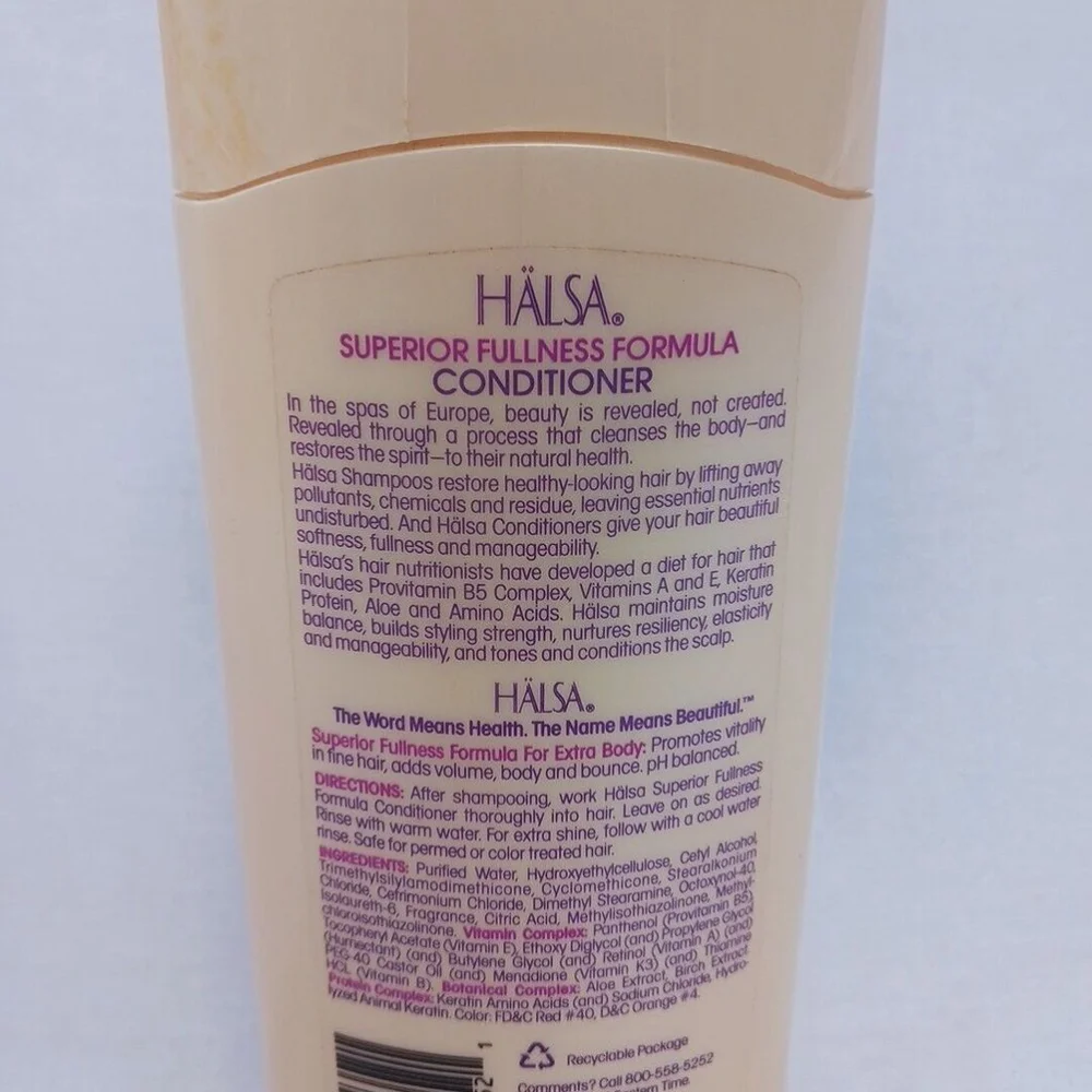 Vintage Halsa Conditioner Fullness Formula 15 Fluid Ounces